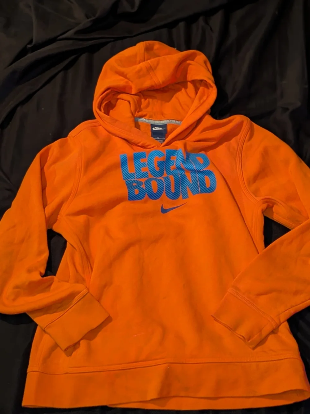 Nike Kids Orange Hoodie with Blue 